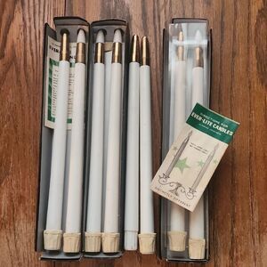 Vintage Set Of Ever~lite Refillable Taper Candles